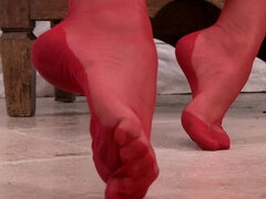 Svart, Brittisk, Fetisch, Underkläder, Fitta, Solo, Stockings, Tuttar