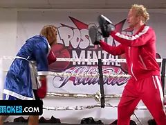 After demeaning her brutha in the ring, she accepts her stepdad's compete to take both of them