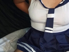 18 éves, Amatőr, Természetes mellek, Szoknya, Egyedül, Tini, Uniformis