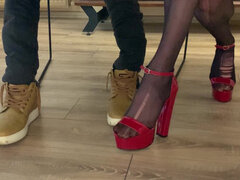 Leie, Dildo, Fetisch, Absätze, Reif, Solo, Strümpfe