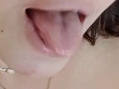 Enthousiasteling, Seksspeelgoed, Vingeren, Latijnse vrouw, Alleen, Tiener, Tieten likken, Webcamera