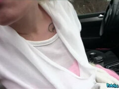 Blonde Fucked in a Car