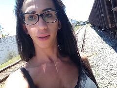 Paloma Veiga at the Train Station