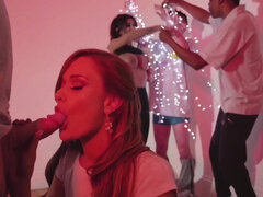 Party threesome with teens Honor May and Princess Jas