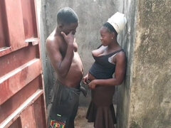 Black Couple Sex in Kitchen