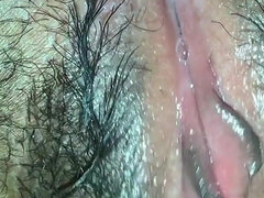 Amateur, Asiático, Hembra, Peludo, Masturbación, Coño, Solo, Chorro