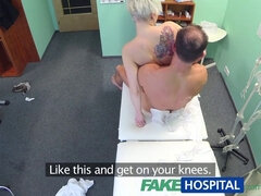 Tattooed blonde gets drilled hard by her fakehospital doctor