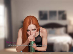 Remote Controlled Redhead Extreme Deepthroat & Gagging Training While Boyfriend Is Home - Mila Ai - by Addont