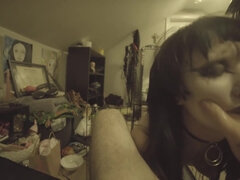 Stor rumpe, Kukk suging, Brunette, Par, Fetisj, Gotisk, Hjemmelaget, Røff