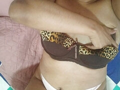 Stepdaughter in Lingerie Getting Into Mischief with Her Tits and Creamy Pussy Is Definitely a Bandit