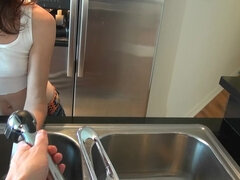 Amatőr, Cumizás, Gesztenyebarna, Arcra élvezés, Kézimunka, Valóság, Vékony, Tetkó