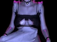 3d, アジア人, 美人, デカ尻, デカパイ, ブロンド, 自然山雀