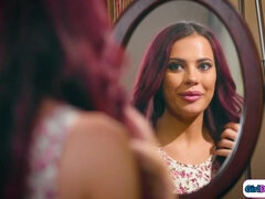 흑갈색 머리, 가슴이 큰, 그룹, 머리카락이 많은, 레즈비언, 보지, 빨간 머리, 청소년