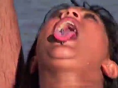 Anal babe on the beach