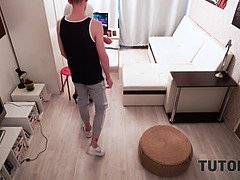 Tutor4k. literature tutor blackmailed into porno with devious disciple