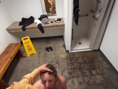 Mya Lane and Ryland Ryker Caught in Public Shower Blowjob