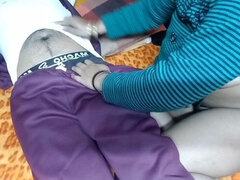 Testes gyönyörű hölgy, Cumizás, Pár, Házi készítésű, Indiai