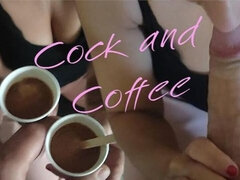 Cock and Coffee. Morning Sex Intimacy with My Hot Wife Just Woke up. Amateur Real Couple. Full Video