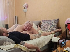 Amatør, Stor svart kvinne, Kukk suging, Sæd i munnen, Sperm skott, Moden