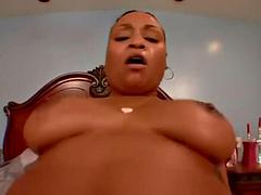 Tussi, Grosser schwanz, Schwarz, Blasen, Schwarz, Hardcore, Titten