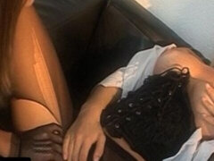 Anal, Blonde, Brunette brune, Français, Lesbienne, Léchez, Chatte, Jarretelles