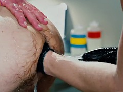 Greedy fisting addict gets inspected in threesome by gaydaddies