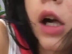 큰 가슴, 오랄섹스, 흑갈색 머리, 보지, 타는, 젖가슴