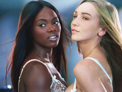 Noire, Blonde, Érotique, Hd, Interracial, Lesbienne, Lingerie, Nénés