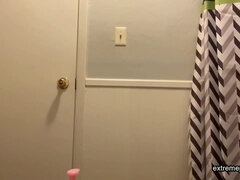 stepdaughter rubbing tan lines tits (spying)