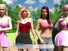 Playful POV of backside in an adult visual novel while gaming on PC