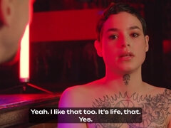 Saba Lapiedra And Jimmy Bud - Obedient Tattooed Slut Gets Gagged And Dominated By Two Rough Guys In Bdsm Style