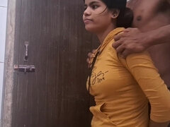 Cute Indian teen giving a blowjob and getting fucked