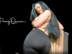 Stor svart kvinne, Stor rumpe, Store pupper, Brunette, Milf, Naken, Nylon