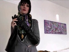 Noire, Allemand, Gants, Instruction, Cuir, Mature, Mère que j'aimerais baiser, Solo