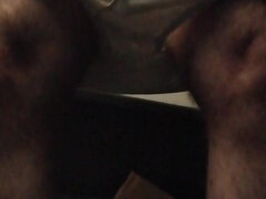 Big Hairy Daddy Bear Wanking in White Briefs and Vest