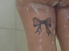 Amatőr, Testes gyönyörű hölgy, Hatalmas hátsó, Latin lány, Természetes mellek, Zuhanyozó, Egyedül