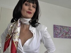 Deutsch, Anleitung, Masturbation, Reif, Milf, Büro, Gefesselt