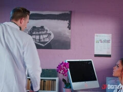 Young nurse Alessandra takes a good fucking from a honry doctor.