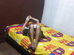 큰 가슴, 핸드잡, 라티나, 밀프, 엄마, 스타킹, 금기