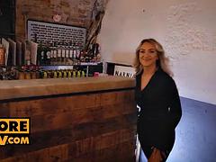 Tasty blonde cock whore Merida Sat is banged by you and your mate