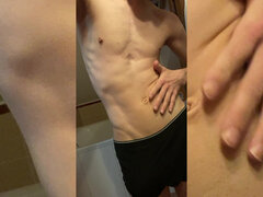 Skinny Boy Masturbates and Squirts Cum