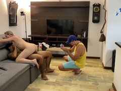 Cheating milf with massive butt gets caught by husband filming bi-racial porn.