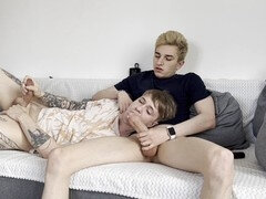 デカチン, フェラチオ, 口内発射, イく瞬間, ゲイ, なめる