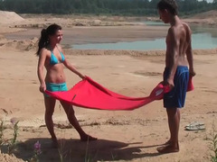 Anale, Spiaggia, Pompino, Brunetta, Gruppo, Hardcore, All'aperto, Figa