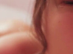 18, 아시안, 화장실, 오랄섹스, 커플, 마사지, 조그마한, 타는