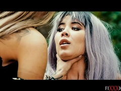 Duże cycki, Dominacja, Lesbijka, Lizanie, Na wolnym powietrzu, Cipka, Chudy, Cycki