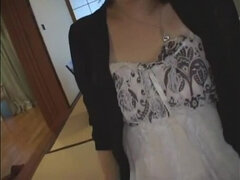Enticing flat chested Japanese Uran Minami in sexy lingerie