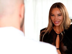 デカ尻, デカチン, ブロンド, フェラチオ, バック, 剃毛, ガリガリ, ティーン