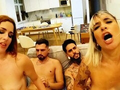 Amateur, Sucer une bite, Brésilienne, Couple, Fait maison, Orgie