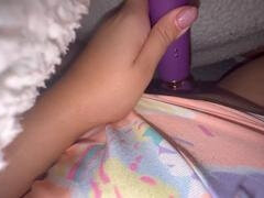 Secrets of a girl playing alone with her furry toy